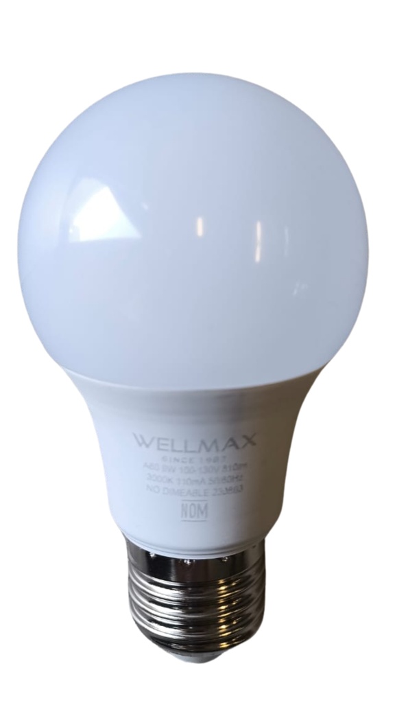 Foco LED A19 clásico 9W 6500K 100-130V