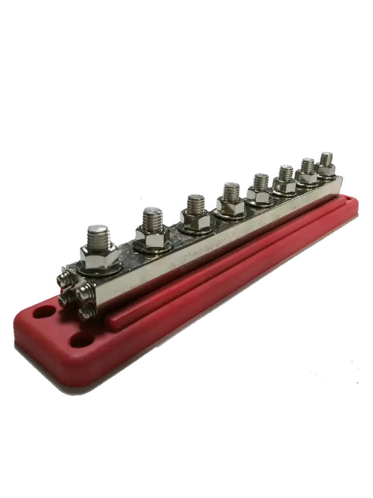 Barra de conexiones - BUSBAR ROJO 600A 8 espacios - Suntree 