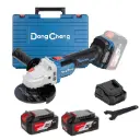 KIT Esmeriladora angular inalámbrica sin carbones Dong Cheng // DCSM03-115EK