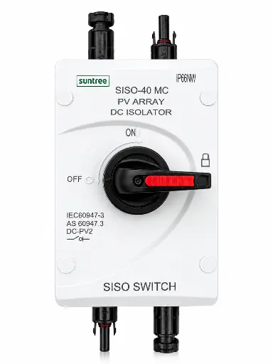 [2295] DESCONECTADOR DC RIEL DIN SISO-40MC 32A 1000VDC 4P CON MC4